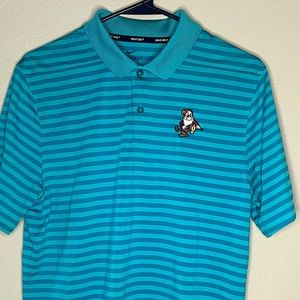 Nike DriFit Polo with Disney's Grumpy Logo on it